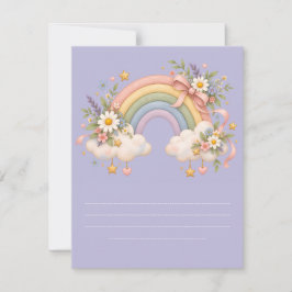 Cartão RSVP Papelaria Arco-íris Pastel