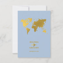 Passaporte de Casamento de Destino Mundial Azul Po