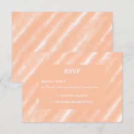 Cartão RSVP Peach Fuzz Color Watercolor Abstrato Patterno