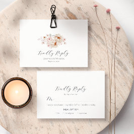 Cartão RSVP Peônias em Bloom