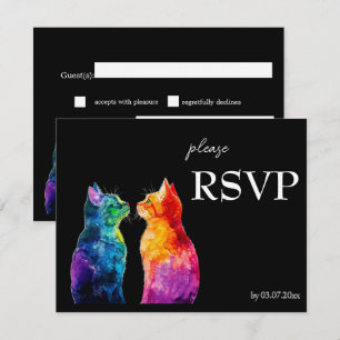 Cartão RSVP 🌈  Perfeitamente Seu: Um Amor Arco-Íris orçamento