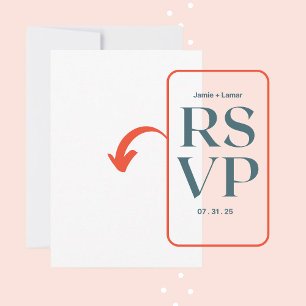 Cartão RSVP Personalizar a Trabalho de arte de Adicionar Nome