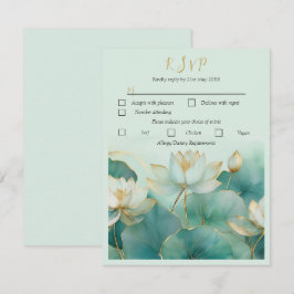 Cartão RSVP Personalizar flor do Lotus Card Response