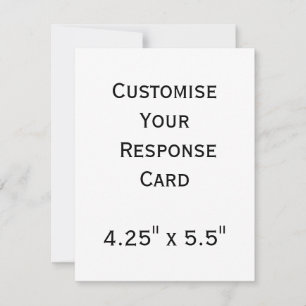 Cartão RSVP personalizar simples personalizado 4.25" x 5.5" ao