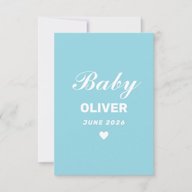 Cartão RSVP Personalized Baby Announcement Card (Frente)