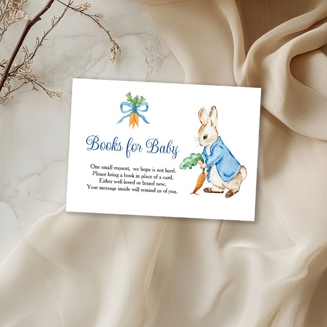Cartão RSVP Peter Rabbit Chá de fraldas Livros Para Bebê (Criador carregado)
