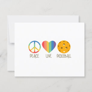 Cartão RSVP Pickleball de Paz e Amor