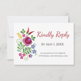 Cartão RSVP Pimentos vermelhos Design húngaros