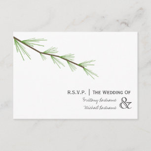 Cartão RSVP Pine Bough Wedding R.S.V.P.