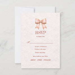Cartão RSVP  Pink Sakura Ribbon – Japanese-Inspired