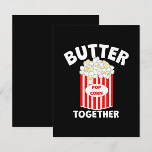 Cartão RSVP Pipoca de Filme BUTTER Juntos