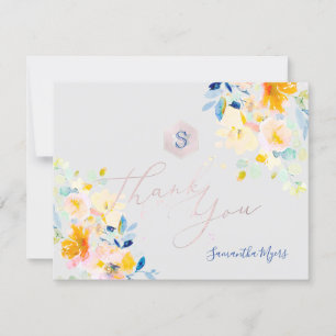 Cartão RSVP PixDezines Rosas de Midsummer Mitzvah Obrigado✡