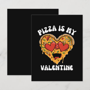 Cartão RSVP Pizza É Meu Dia dos Namorados