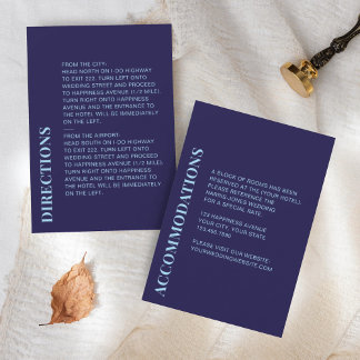 Cartão RSVP Placa de gabinete com detalhes azuis do Marinho mi