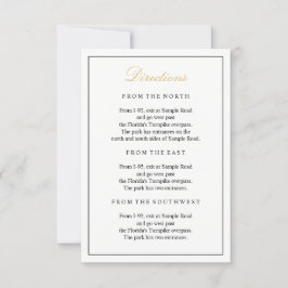 Cartão RSVP Placa de gabinete de script Dourado Elegante verti