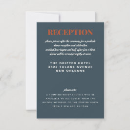 Cartão RSVP Placa de gabinete para Recepção de casamento Terra