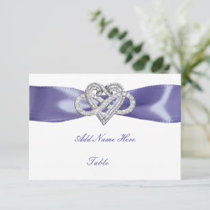 Cartão RSVP Placa de Mesa de Casamento Cardíaco Veri Peri Inf