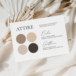 Cartão RSVP Placa de Paleta de Cores de Casamento Pálido Perfe