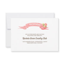 Placa de Recepção de casamento de Aquarela de Rosa