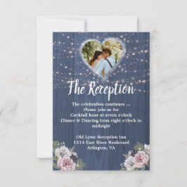 Cartão RSVP Placa de Recepção de casamento de Fotografia de Ma
