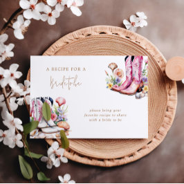 Cartão RSVP Placa de receptáculo de Chá de panela de vaqueira 