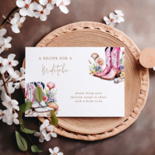 Cartão RSVP Placa de receptáculo de Chá de panela de vaqueira 