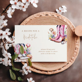 Cartão RSVP Placa de receptáculo de Chá de panela de vaqueira 