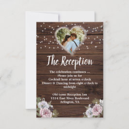 Cartão RSVP Placa de receptáculo de Recepção de casamento de f
