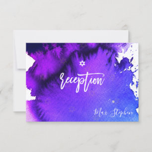 Cartão RSVP Placas de Celebração do Bar PixDezines Mitzvah ✡ M