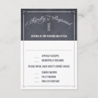 Placas RSVP/Resposta de Casamento Estrelado