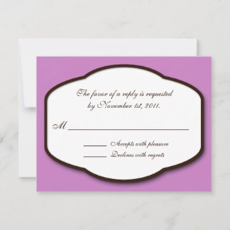 Cartão RSVP Placas RSVP/Resposta Preta e Branca