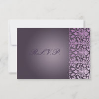 Plum Damask/RSVP
