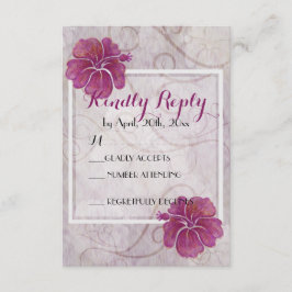 Cartão RSVP Plum hibiscus-RSVP
