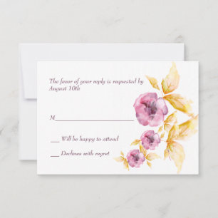 Cartão RSVP Plumrose - Plumrose Reply Cards