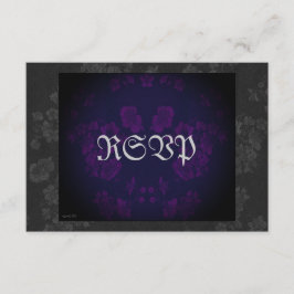 Cartão RSVP Porreiro Eterno/Suite de Casamento Púrpura 2