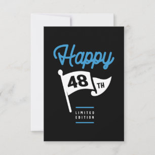 Cartão RSVP Presente de aniversário de 48 anos