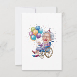 Cartão RSVP Presente engraçado de aniversário da avó para tia