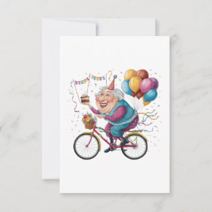 Cartão RSVP Presente engraçado de aniversário da vovó de cicli