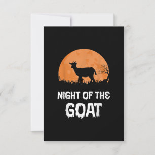 Cartão RSVP Presente na fantasia de Halloween Goat