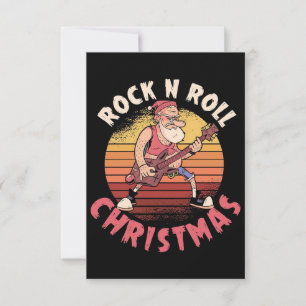 Cartão RSVP Presente Xmas   Rock N Roll Christmas