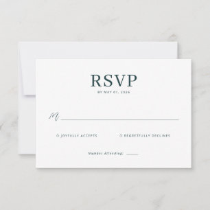 Cartão RSVP Preto Elegante