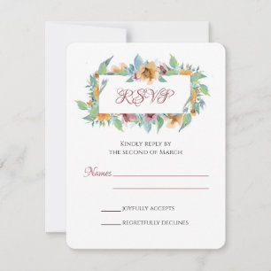 Cartão RSVP Primavera Florais