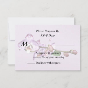 Cartão RSVP Produtos de Casamento de Orquídeas Phalaenopsis Ma