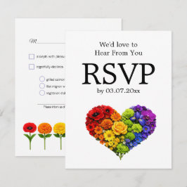 Cartão RSVP 🌈 Prosperar Juntos –com Escolhas de Refeição