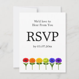 Cartão RSVP 🌈 Prosperar Juntos –com Escolhas de Refeições