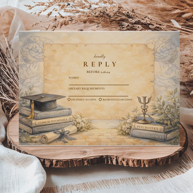Cartão RSVP Psychology Graduation (Criador carregado)