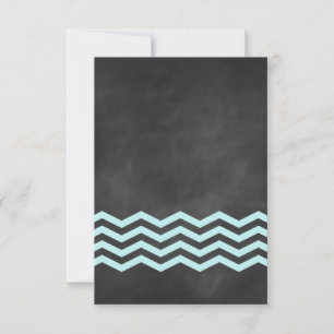 Cartão RSVP Quadro RSVP. de turquesa de Chevron