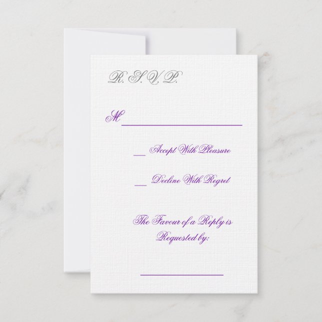 CARTÃO RSVP R.S.V.P. (Frente)