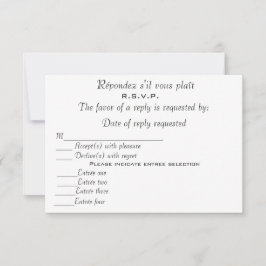 CARTÃO RSVP R.S.V.P.