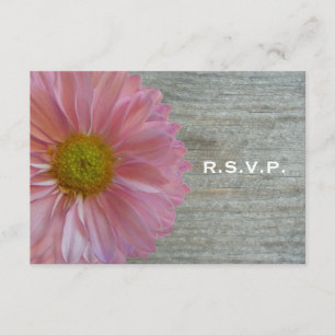 Cartão RSVP R.S.V.P. de Casamento de Daisy & Barnwood Purple L
